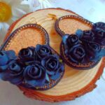 Aros Flor de Cora Negro - Imagen 2