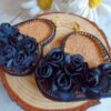 Aros Flor de Cora Negro - Imagen 4