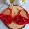 Aros Flor de Cora Rojo - Imagen 3