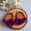 Aros Flor de Cora Violeta