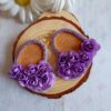 Aros Flor de Cora Lila - Imagen 2