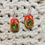 Aros Tulip Cristal Verde Claro - Imagen 2