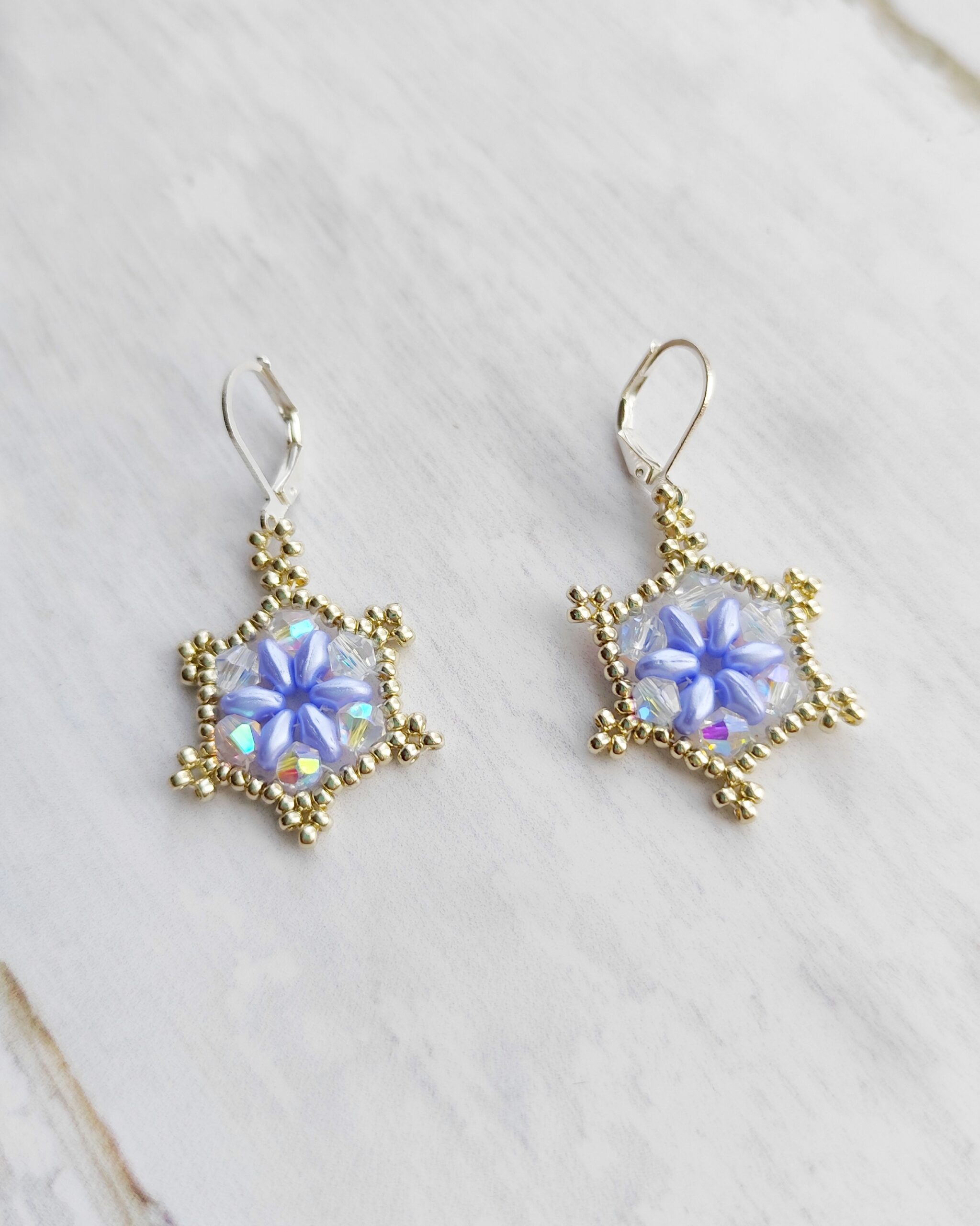 Aros Estrella Floral Celeste