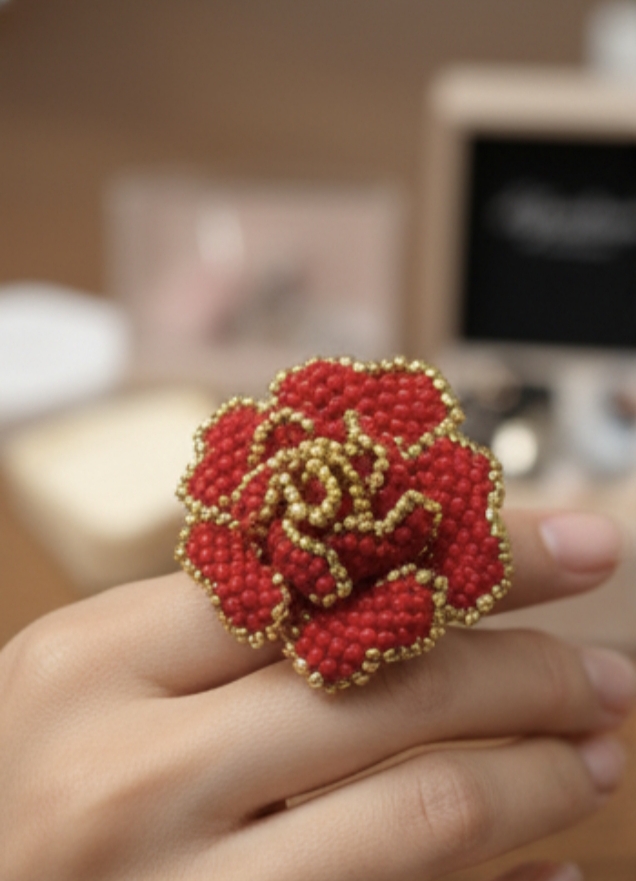 Anillo Rosa Rojo